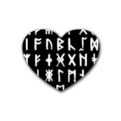 The Anglo Saxon Futhorc Collected Inverted Heart Coaster (4 pack) 