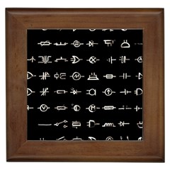 Electrical Symbols Callgraphy Short Run Inverted Framed Tile by WetdryvacsLair