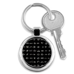 Electrical Symbols Callgraphy Short Run Inverted Key Chain (Round)