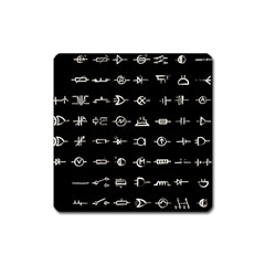 Electrical Symbols Callgraphy Short Run Inverted Square Magnet