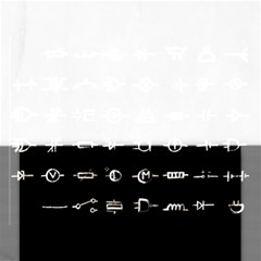 Electrical Symbols Callgraphy Short Run Inverted Rectangular Jigsaw Puzzl