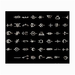 Electrical Symbols Callgraphy Short Run Inverted Small Glasses Cloth by WetdryvacsLair