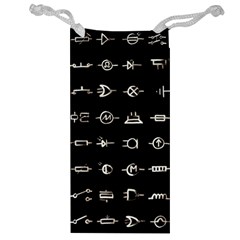 Electrical Symbols Callgraphy Short Run Inverted Jewelry Bag by WetdryvacsLair