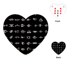 Electrical Symbols Callgraphy Short Run Inverted Playing Cards Single Design (heart)