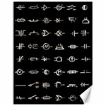 Electrical Symbols Callgraphy Short Run Inverted Canvas 12  x 16  11.86 x15.41  Canvas - 1