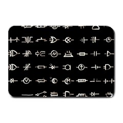 Electrical Symbols Callgraphy Short Run Inverted Plate Mats