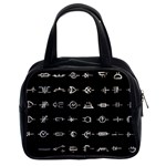 Electrical Symbols Callgraphy Short Run Inverted Classic Handbag (Two Sides) Front