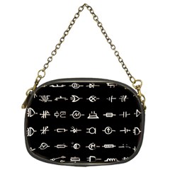 Electrical Symbols Callgraphy Short Run Inverted Chain Purse (one Side) by WetdryvacsLair