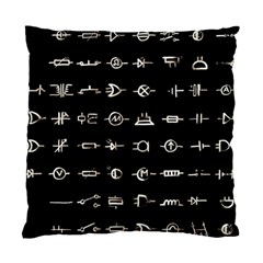 Electrical Symbols Callgraphy Short Run Inverted Standard Cushion Case (One Side)