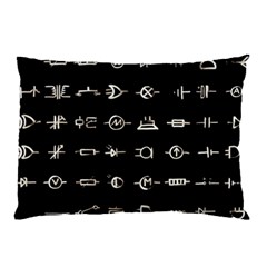 Electrical Symbols Callgraphy Short Run Inverted Pillow Case