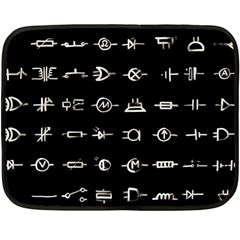 Electrical Symbols Callgraphy Short Run Inverted Fleece Blanket (mini) by WetdryvacsLair