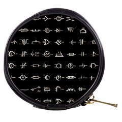 Electrical Symbols Callgraphy Short Run Inverted Mini Makeup Bag by WetdryvacsLair