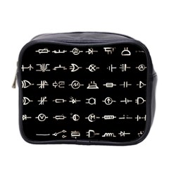 Electrical Symbols Callgraphy Short Run Inverted Mini Toiletries Bag (two Sides) by WetdryvacsLair