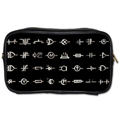 Electrical Symbols Callgraphy Short Run Inverted Toiletries Bag (two Sides) by WetdryvacsLair