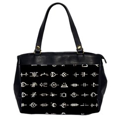 Electrical Symbols Callgraphy Short Run Inverted Oversize Office Handbag (2 Sides) by WetdryvacsLair