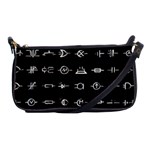 Electrical Symbols Callgraphy Short Run Inverted Shoulder Clutch Bag Front