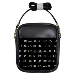 Electrical Symbols Callgraphy Short Run Inverted Girls Sling Bag