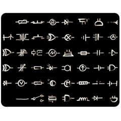 Electrical Symbols Callgraphy Short Run Inverted Fleece Blanket (Medium) 