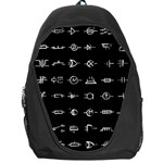 Electrical Symbols Callgraphy Short Run Inverted Backpack Bag Front