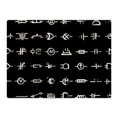 Electrical Symbols Callgraphy Short Run Inverted Double Sided Flano Blanket (mini)  by WetdryvacsLair