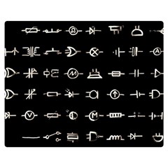 Electrical Symbols Callgraphy Short Run Inverted Double Sided Flano Blanket (medium)  by WetdryvacsLair