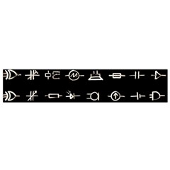 Electrical Symbols Callgraphy Short Run Inverted Small Flano Scarf