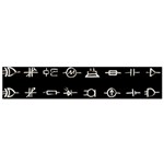 Electrical Symbols Callgraphy Short Run Inverted Small Flano Scarf Front