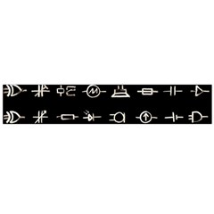 Electrical Symbols Callgraphy Short Run Inverted Large Flano Scarf 