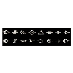 Electrical Symbols Callgraphy Short Run Inverted Satin Scarf (oblong) by WetdryvacsLair