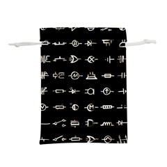 Electrical Symbols Callgraphy Short Run Inverted Lightweight Drawstring Pouch (l) by WetdryvacsLair