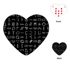 Hobo Signs Collected Inverted Playing Cards Single Design (heart) by WetdryvacsLair