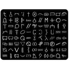 Hobo Signs Collected Inverted Fleece Blanket (large)  by WetdryvacsLair