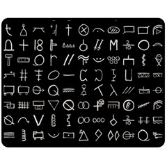 Hobo Signs Collected Inverted Double Sided Fleece Blanket (medium)  by WetdryvacsLair