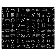 Hobo Signs Collected Inverted Double Sided Flano Blanket (medium)  by WetdryvacsLair