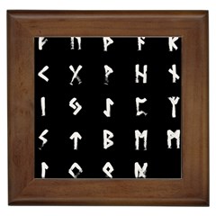 Elder Futhark Rune Set Collected Inverted Framed Tile