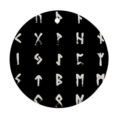 Elder Futhark Rune Set Collected Inverted Ornament (round)