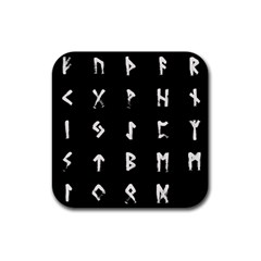 Elder Futhark Rune Set Collected Inverted Rubber Coaster (square)  by WetdryvacsLair