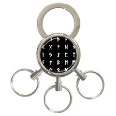 Elder Futhark Rune Set Collected Inverted 3-ring Key Chain