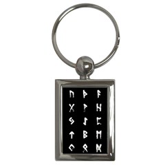 Elder Futhark Rune Set Collected Inverted Key Chain (rectangle)