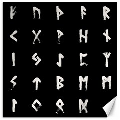 Elder Futhark Rune Set Collected Inverted Canvas 16  X 16 