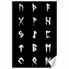 Elder Futhark Rune Set Collected Inverted Canvas 24  X 36 