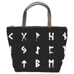 Elder Futhark Rune Set Collected Inverted Bucket Bag by WetdryvacsLair