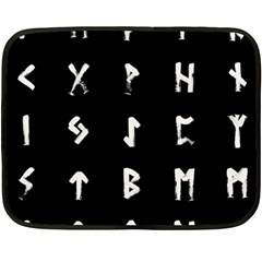 Elder Futhark Rune Set Collected Inverted Double Sided Fleece Blanket (mini)  by WetdryvacsLair