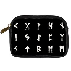 Elder Futhark Rune Set Collected Inverted Digital Camera Leather Case by WetdryvacsLair