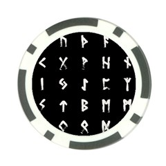 Elder Futhark Rune Set Collected Inverted Poker Chip Card Guard (10 Pack) by WetdryvacsLair