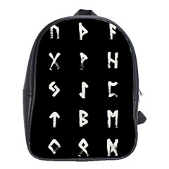 Elder Futhark Rune Set Collected Inverted School Bag (large) by WetdryvacsLair