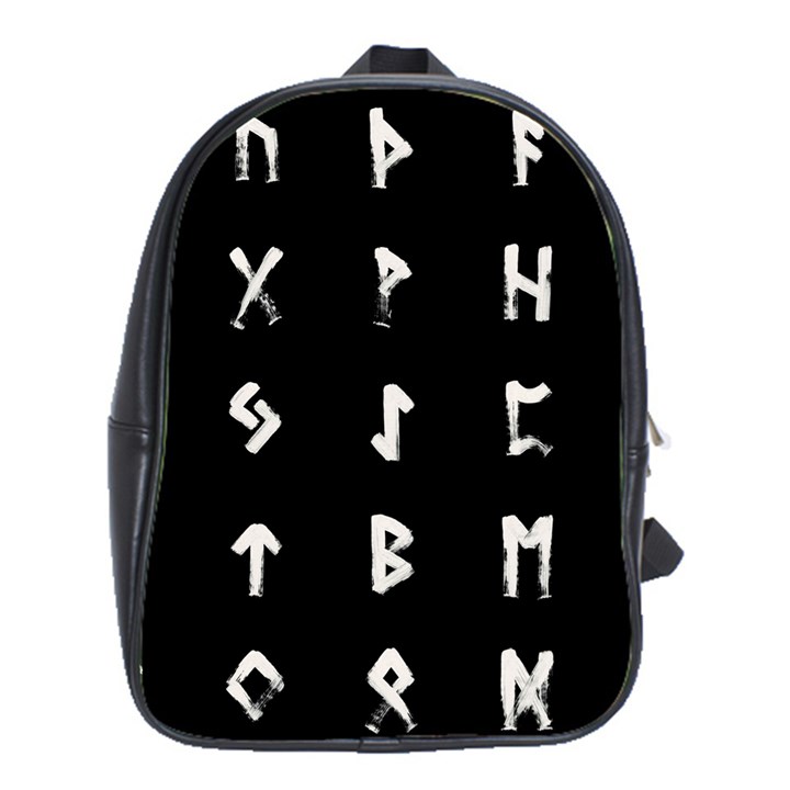 Elder Futhark Rune Set Collected Inverted School Bag (Large)