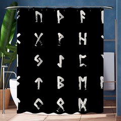 Elder Futhark Rune Set Collected Inverted Shower Curtain 60  X 72  (medium)  by WetdryvacsLair