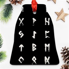 Elder Futhark Rune Set Collected Inverted Bell Ornament (two Sides)