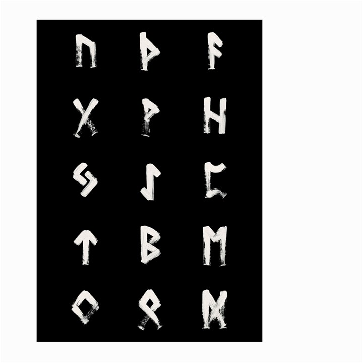 Elder Futhark Rune Set Collected Inverted Large Garden Flag (Two Sides)